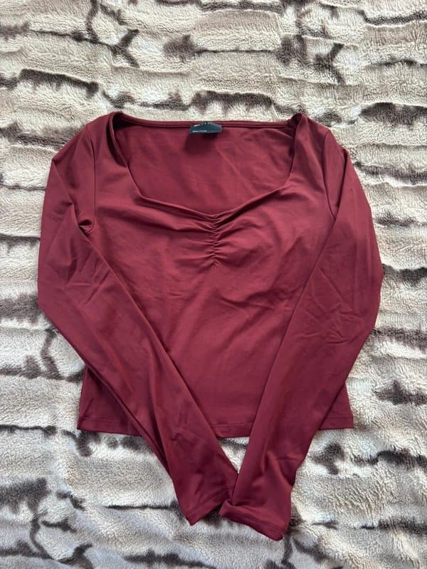 ASOS Ruched long sleeve top