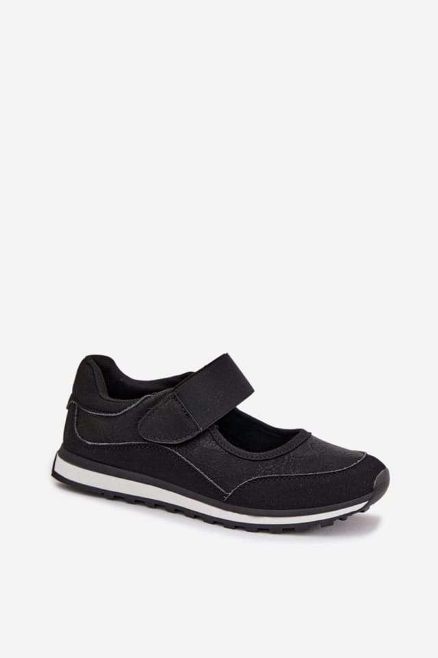 Love Lace Love Lace Women's Sporty Velcro Half Shoes with Cushioned Foam Insole Comfort in Black - 2
