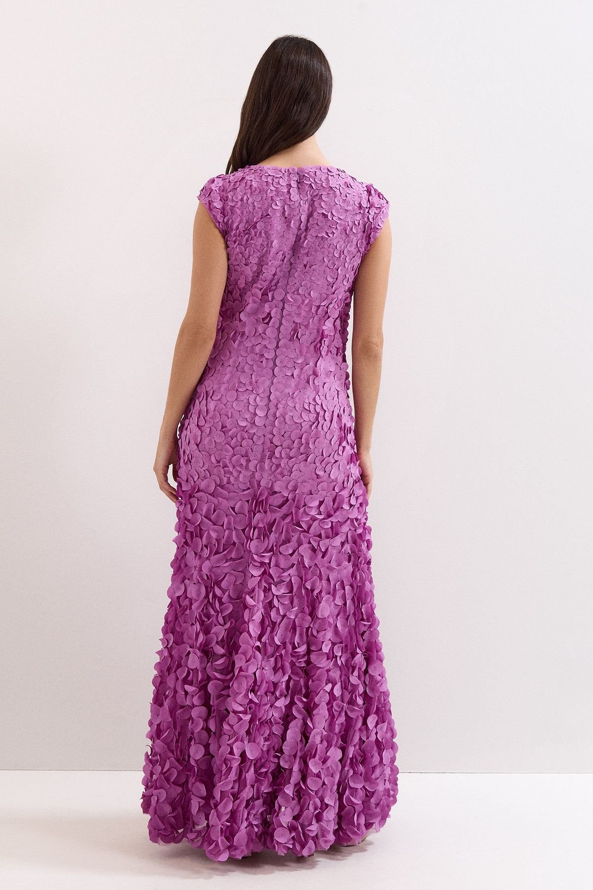 Phase Eight Phase Eight Women's Charlene V-Neck Maxi Dress in Magenta - 3