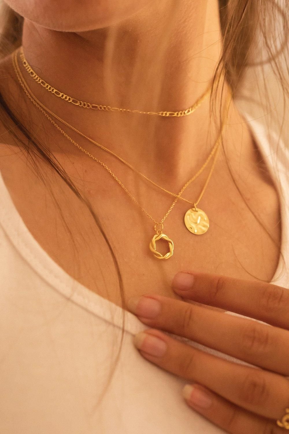 Elk & Bloom Elk & Bloom Women's Dainty 14K Gold Chain Choker Necklace - 2