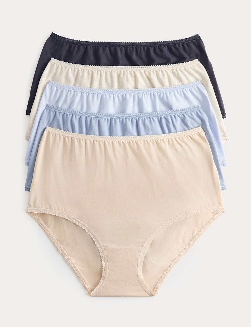 Marks & Spencer M&S 5pk Cotton Lycra® Full Briefs Blue Mix