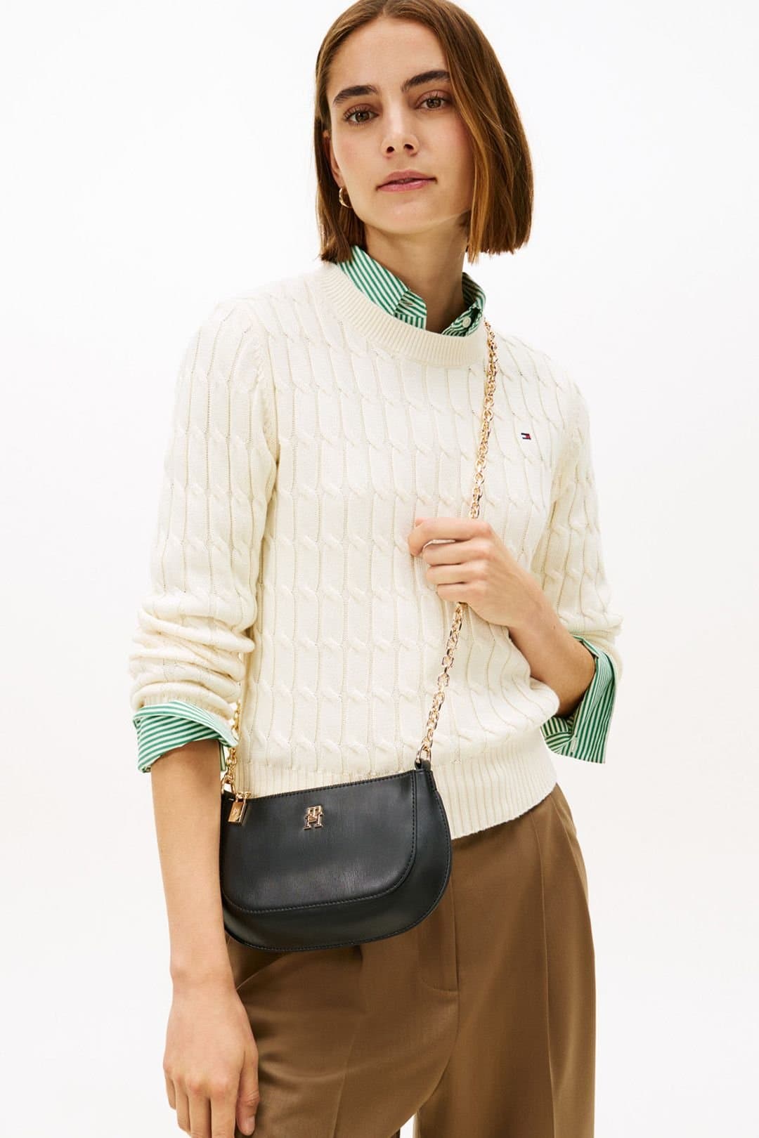 Tommy Hilfiger Tommy Hilfiger Women's TH Glam Mini Chain Crossover Bag in Black