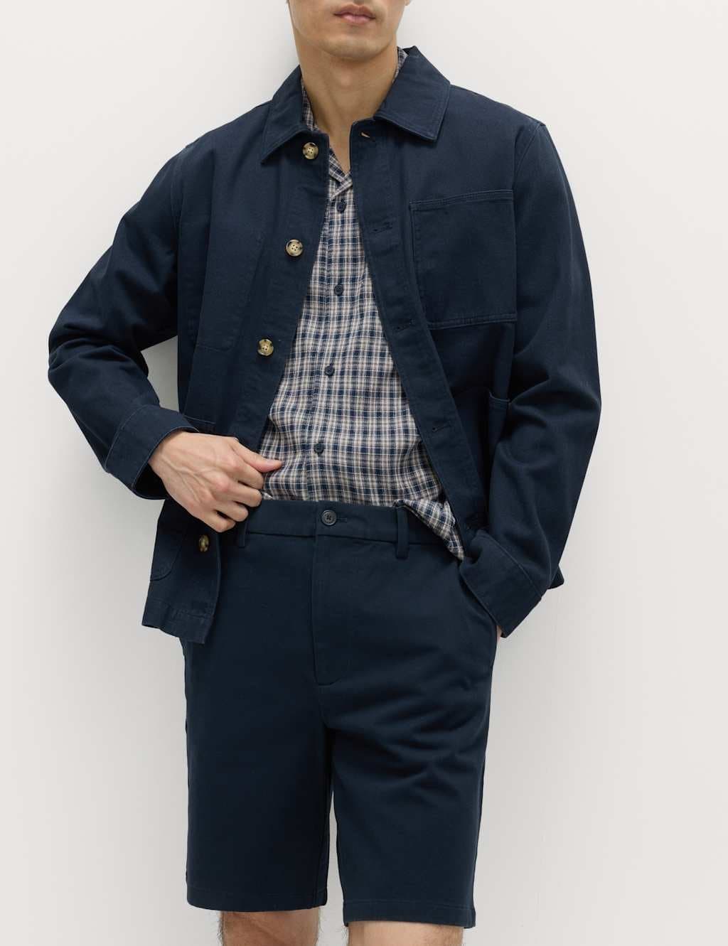 Marks & Spencer M&S Ultimate Stretch Chino Shorts Navy