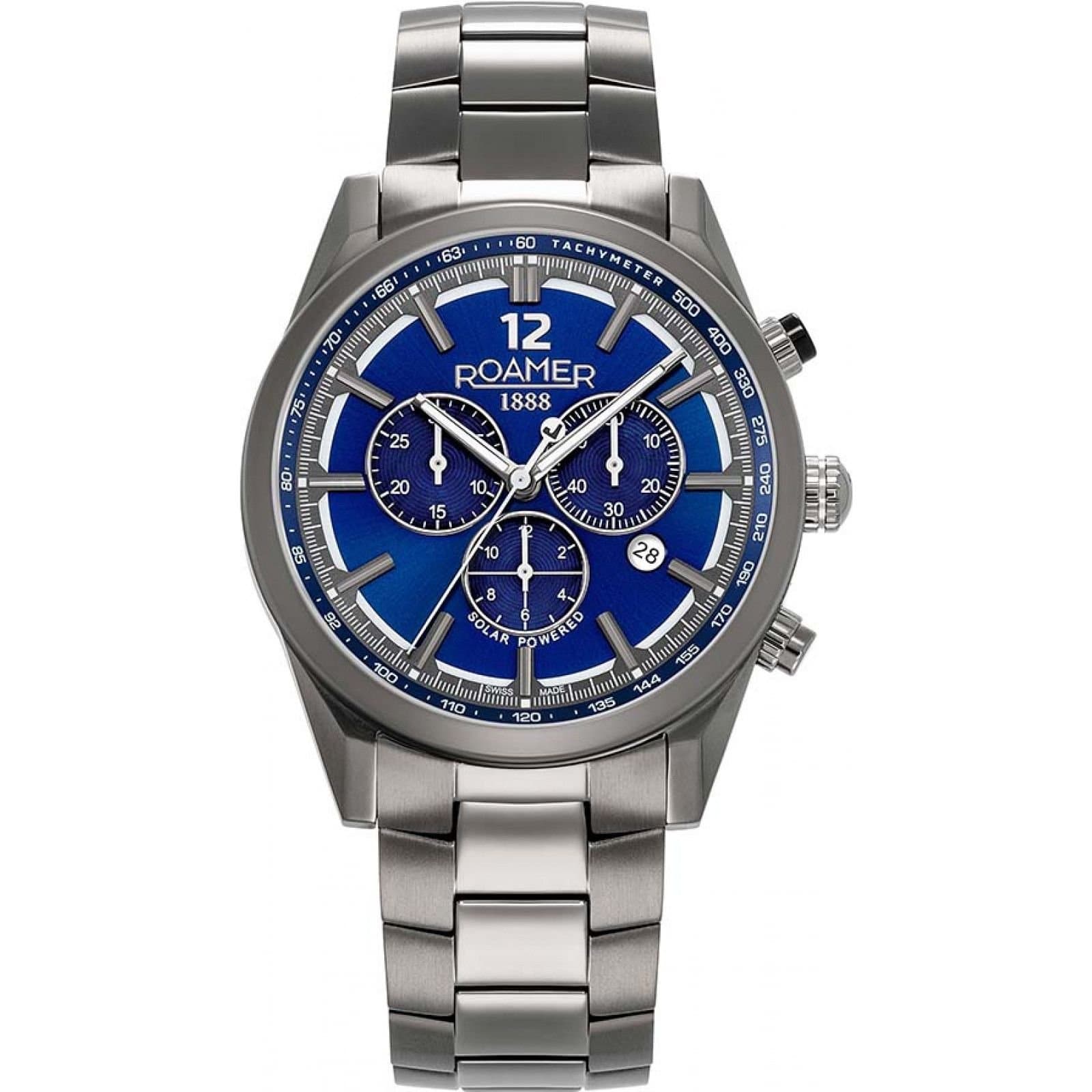 Roamer Roamer Men's 973981-44-45-20 Helios Power 44mm Quartz Watch in Dark Grey