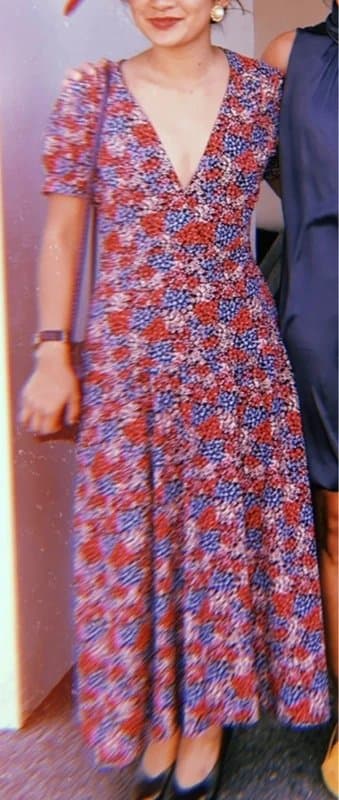 Topshop Topshop Red Floral summer Maxi Dress UK 6