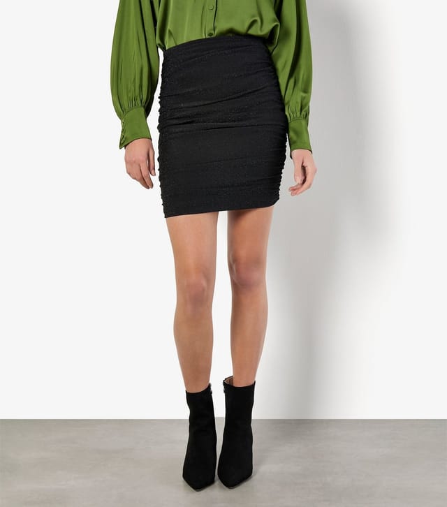 Apricot Women's Black Ruched Side Mini Skirt Apricot New Look - 2