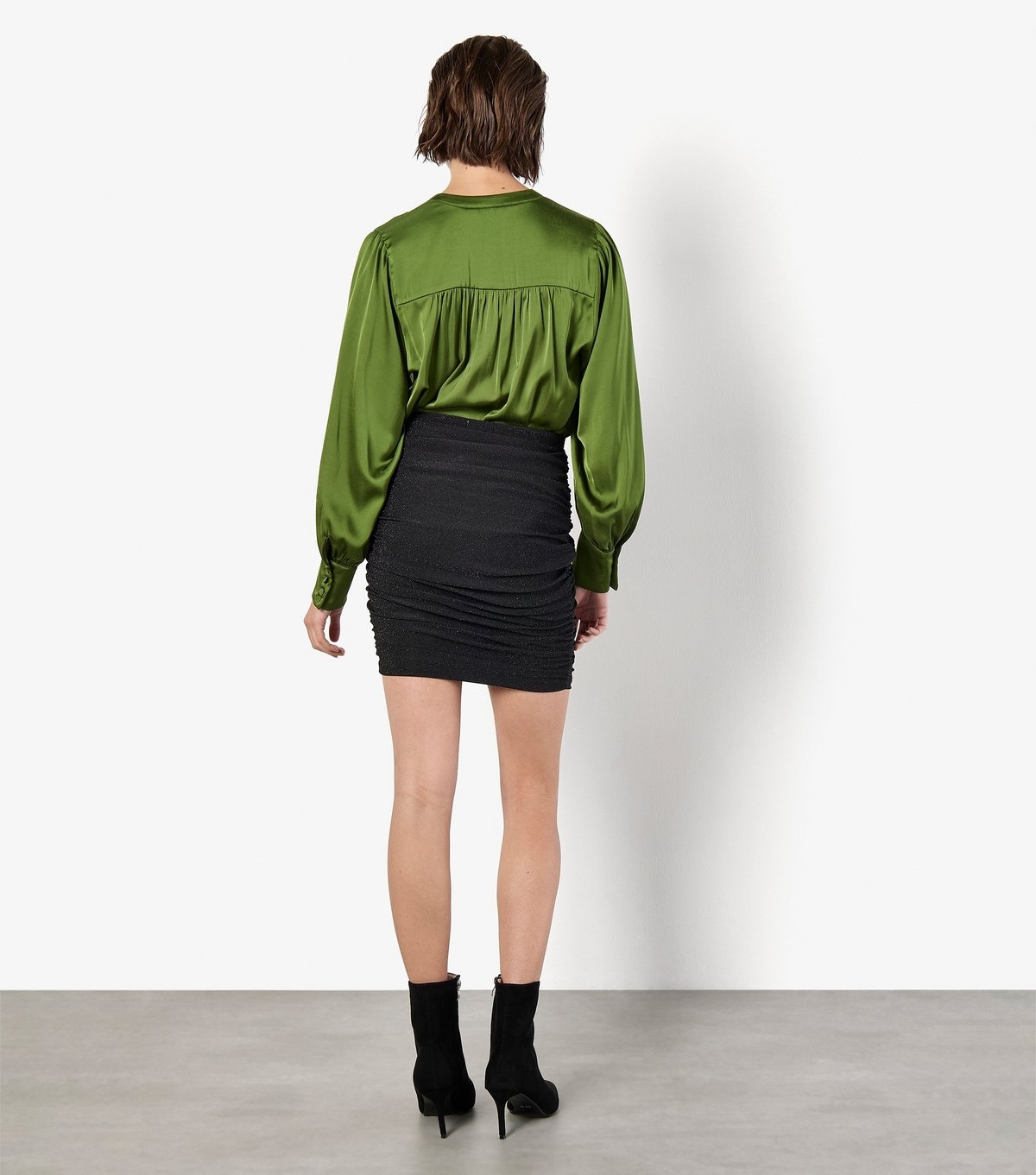 Apricot Women's Black Ruched Side Mini Skirt Apricot New Look - 3