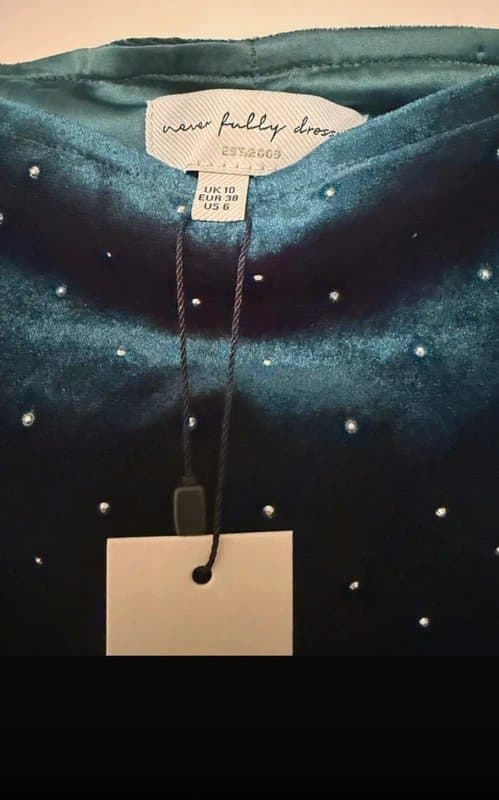 Never Fully Dressed Emerald green velvet diamanté dress Never fully dressed brand new with tags 8-10