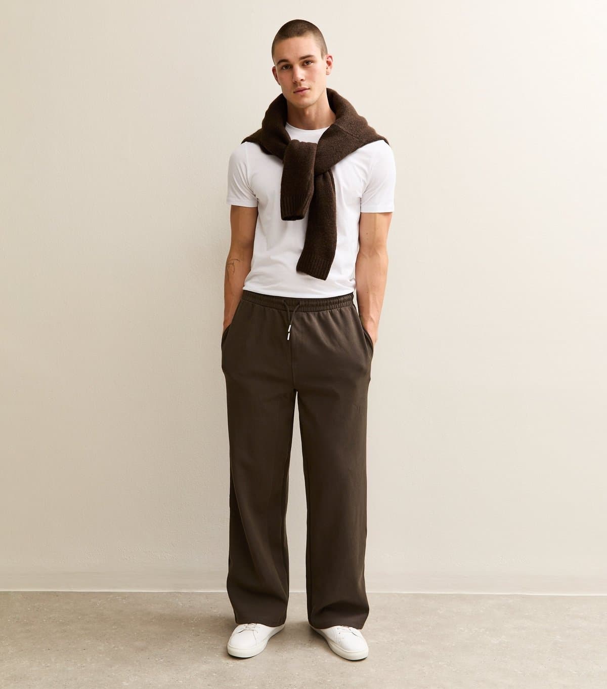 New Look Men's Brown Wide Leg Jogger New Look