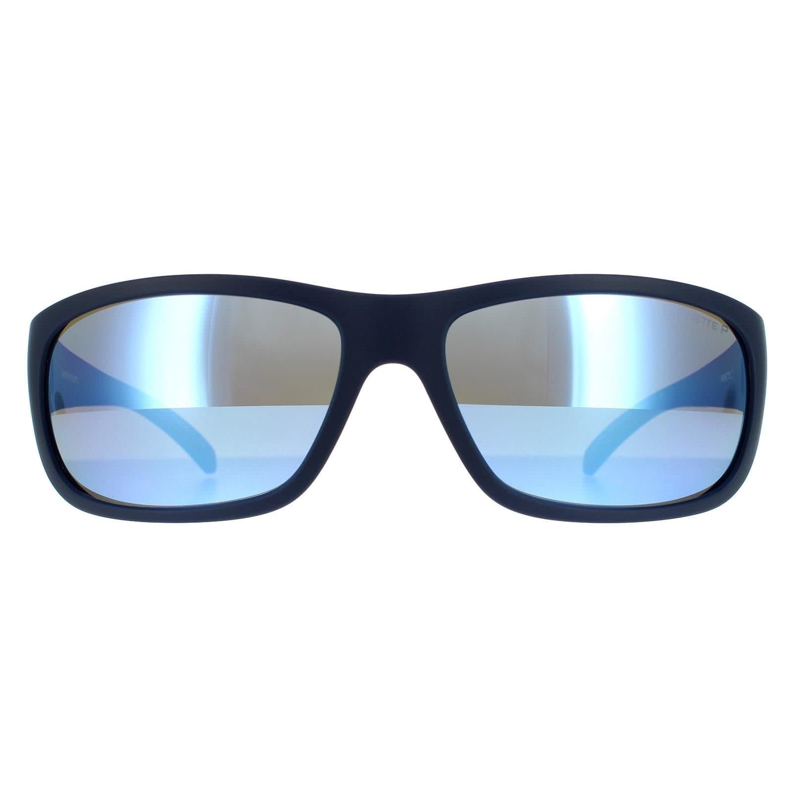 Arnette Arnette Men's Rectangle Matte Blue Dark Grey Mirror Water Blue Sunglasses