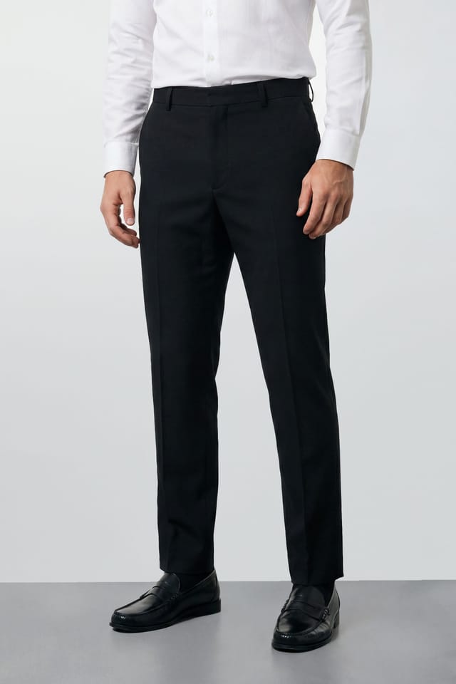 Burton Burton Men's Plus & Tall Black Essential Suit Trousers - 2