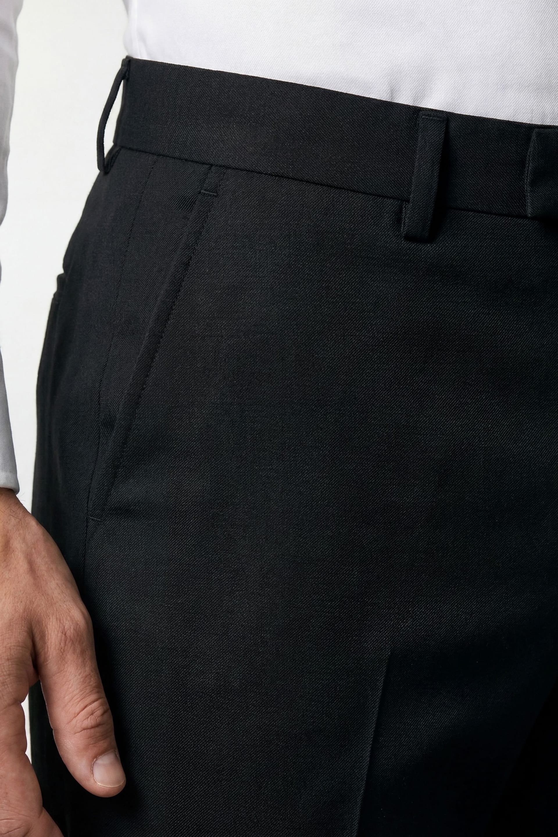 Burton Burton Men's Plus & Tall Black Essential Suit Trousers - 4