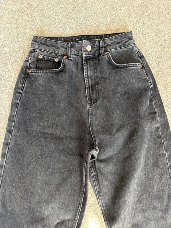 ASOS Washed Grey High-Waisted Skinny Jeans