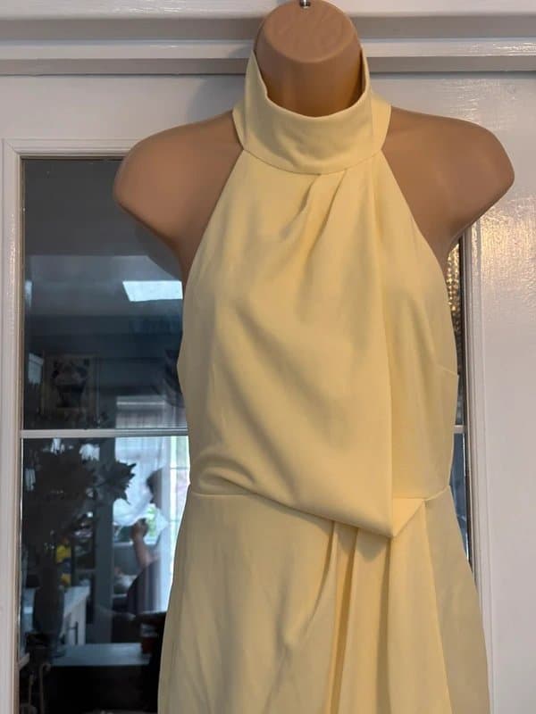 ASOS Lovely asos lemon halter neck dress with fancy back