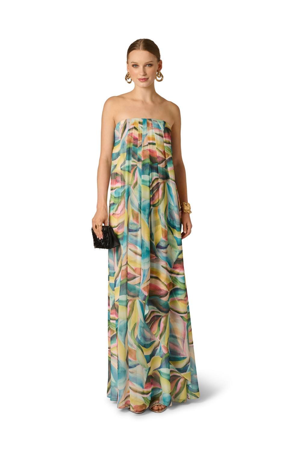 Adrianna by Adrianna Papell Adrianna by Adrianna Papell Women's Printed Chiffon Long Dress - 2