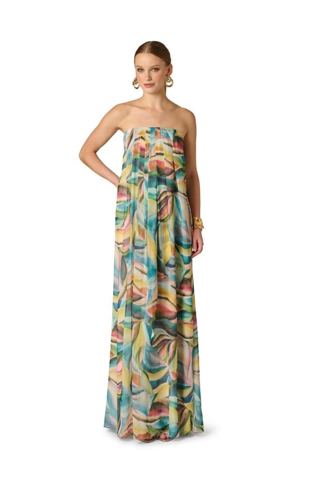 Adrianna by Adrianna Papell Adrianna by Adrianna Papell Women's Printed Chiffon Long Dress - 2