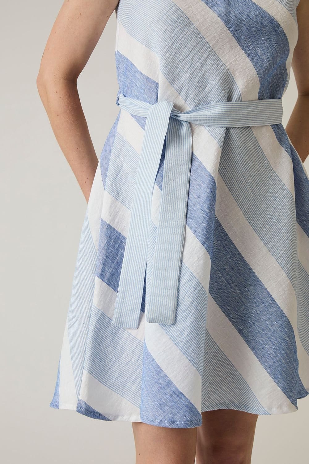 James Lakeland James Lakeland Women's Striped Sleeveless Dress in Pale Blue - 4