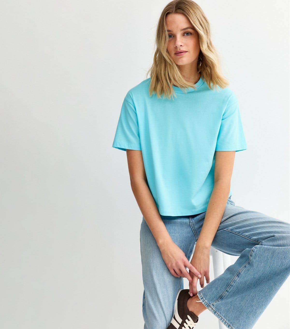New Look Teal Cotton Boxy T-Shirt