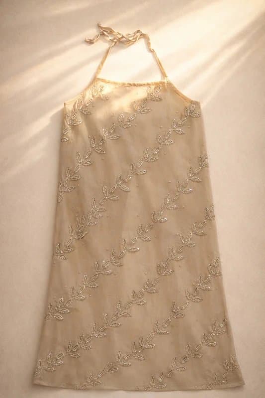 Night by Birger et Mikkelsen Night by Birger et Mikkelsen Beaded Halter Top – UK 8-10 – Sheer Luxe