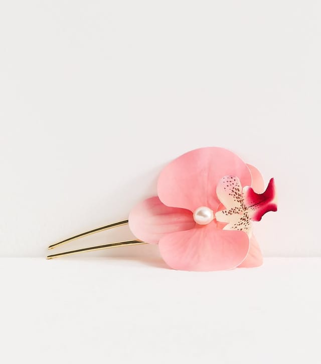 New Look Pink Hibiscus Flower Hair Pin New Look - 2