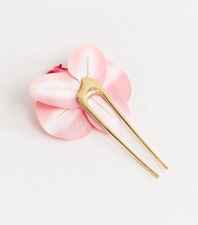 New Look Pink Hibiscus Flower Hair Pin New Look - 3