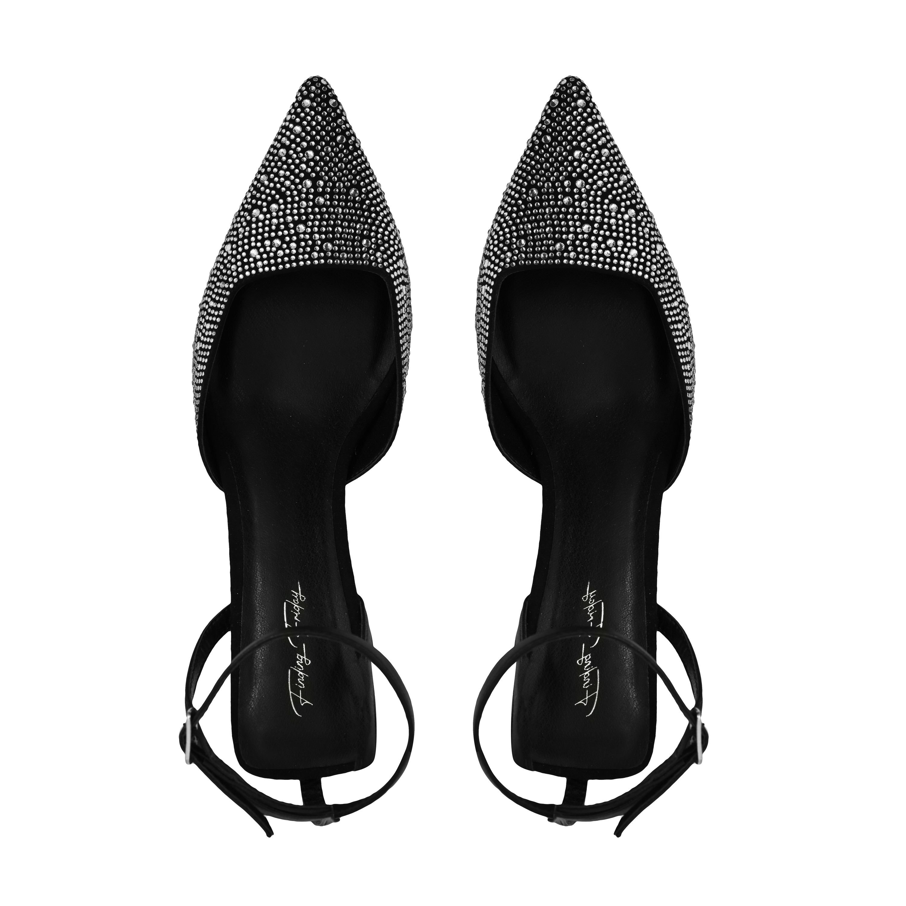 Finding Friday Finding Friday Women's Embellished Low Kitten Heel in Black - 4