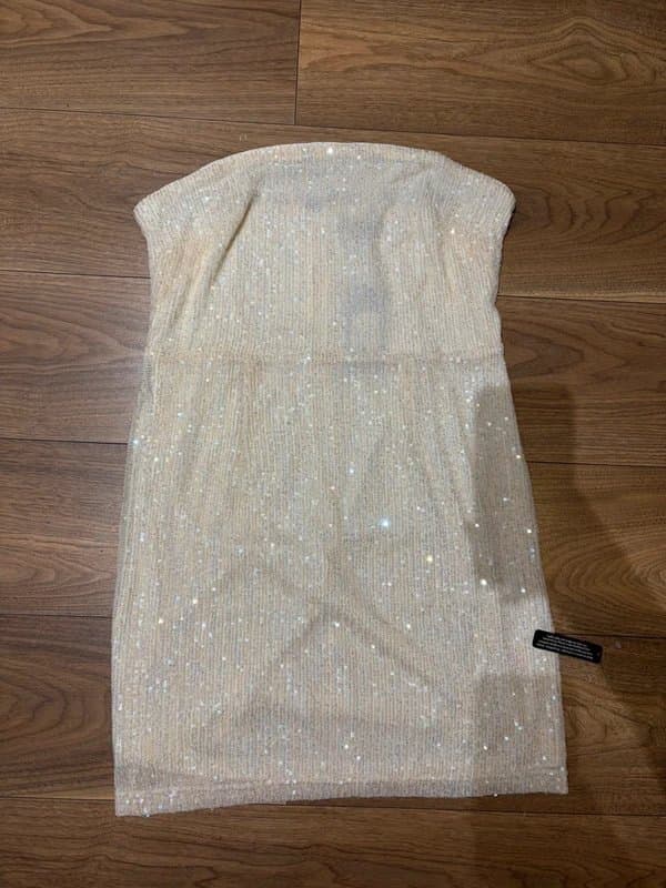 New Look Sequin Cream New Look Dress