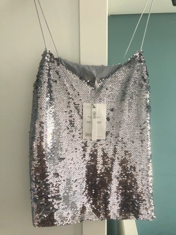 ASOS Silver sequin vest top (Festival)