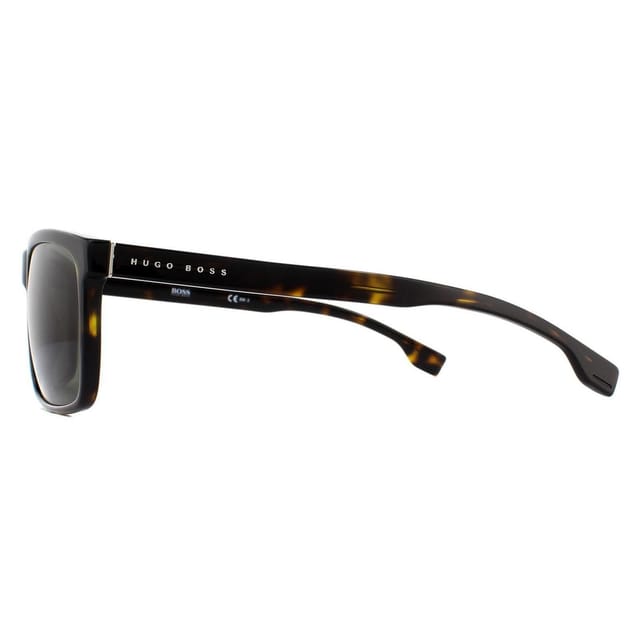 Hugo Boss Hugo Boss Men's Rectangle Dark Havana Green Sunglasses in Brown - 3