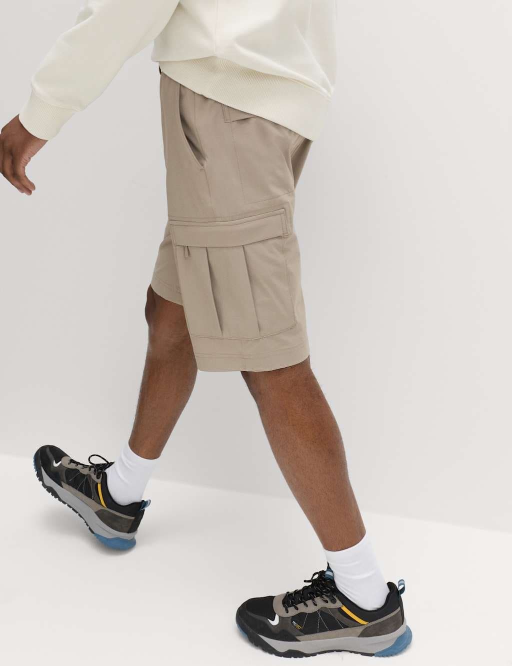 Marks & Spencer M&S Mushroom Straight Fit Cargo Shorts