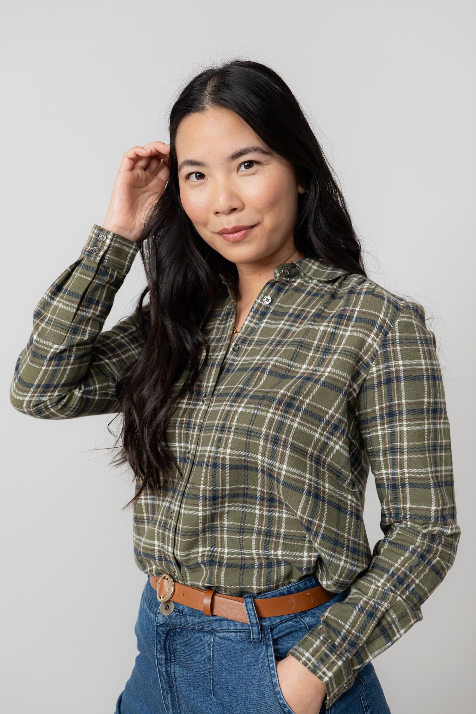 Lily & Me Lily & Me Multicolor Checked Cotton Long Sleeve Shirt