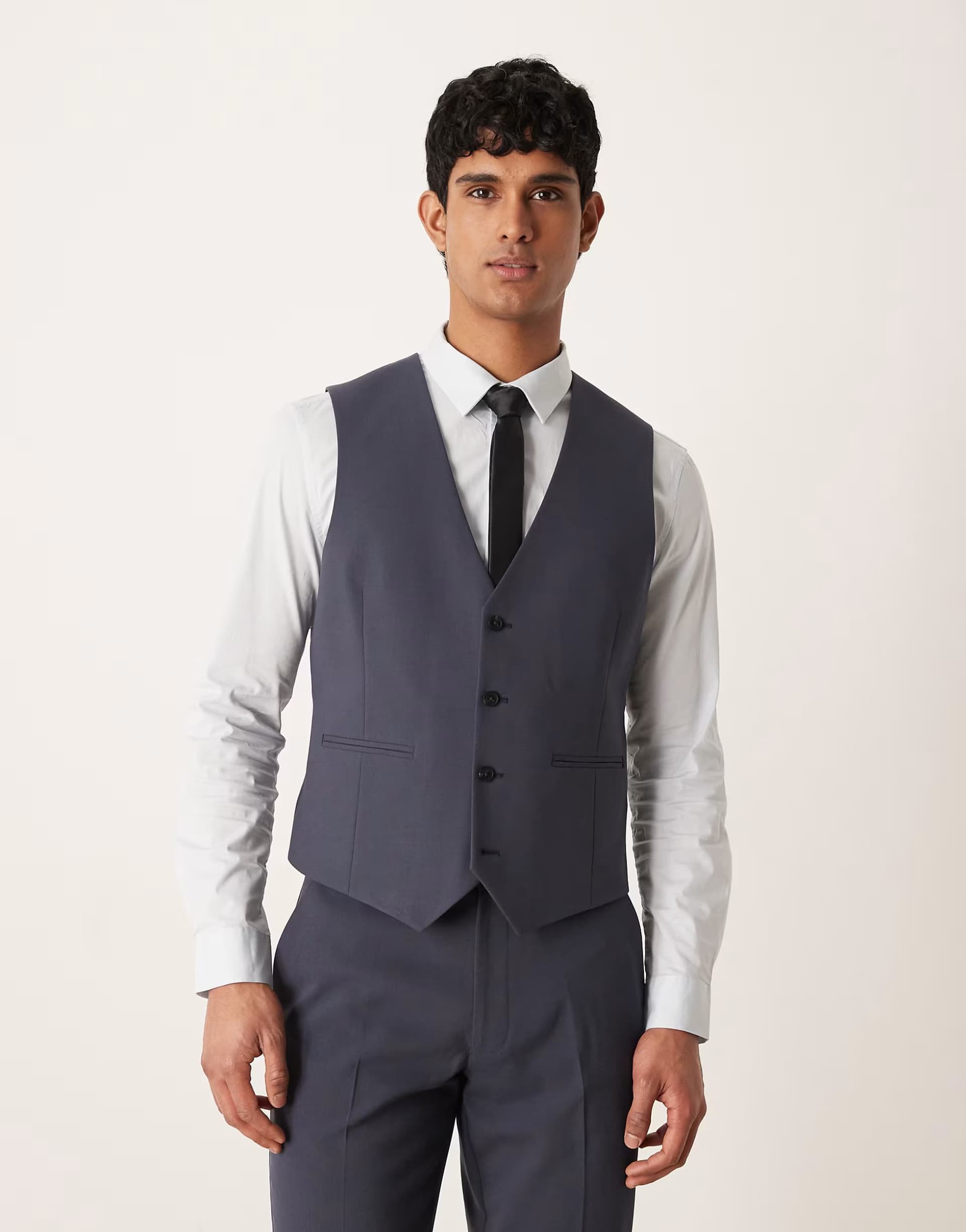 ASOS ASOS DESIGN slim suit waistcoat in navy
