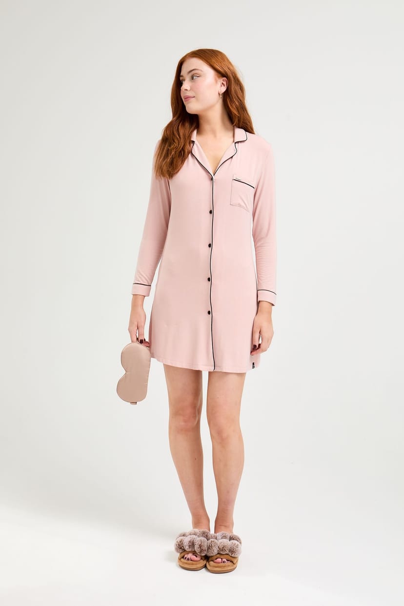 Pretty You London Pretty You London Women's Bamboo Nightshirt in Pink - 1