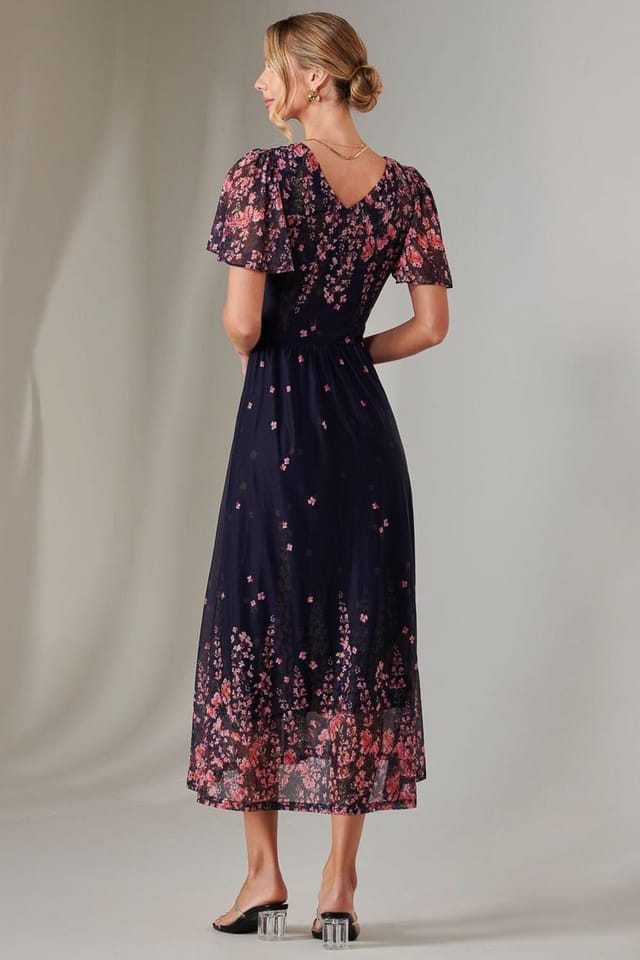 Jolie Moi Jolie Moi Women's Wrap Maxi Dress in Pink - 2