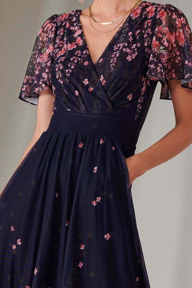 Jolie Moi Jolie Moi Women's Wrap Maxi Dress in Pink - 3