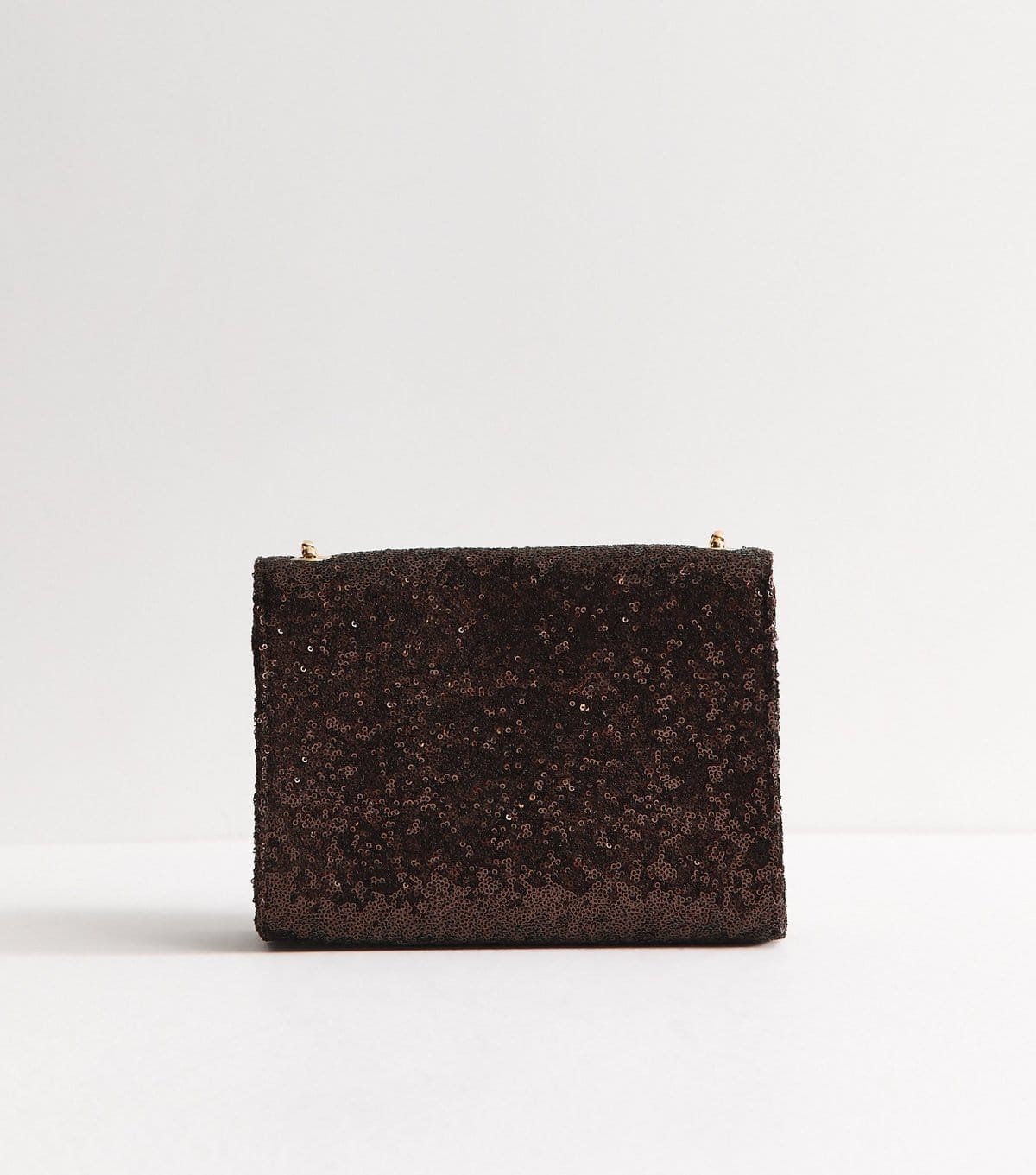 New Look Dark Brown Micro Sequin Embellished Crossbody Bag New Look - 4