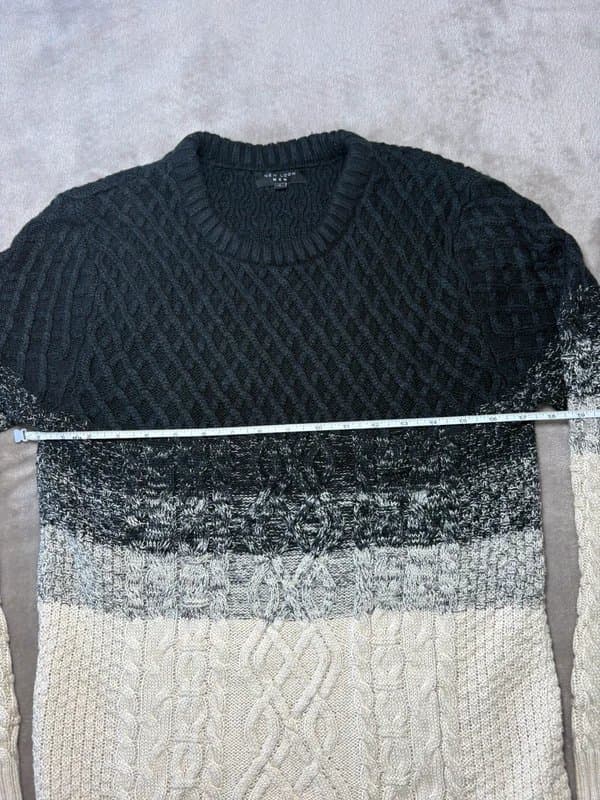 New Look Men’s New Look Cable Knit Colour Block Jumper Size S Smart Casual Office Spring wear
