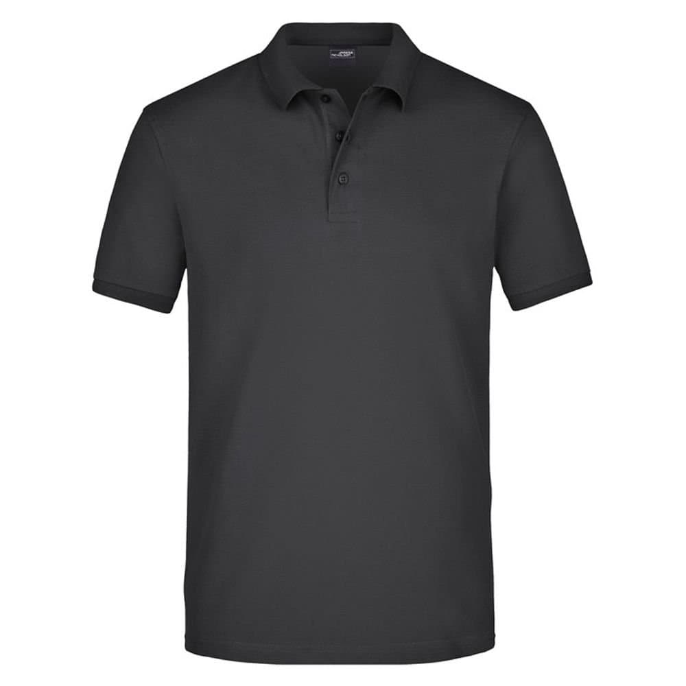 James and Nicholson James and Nicholson Men's Piqué Elasticated Polo Shirt in Black