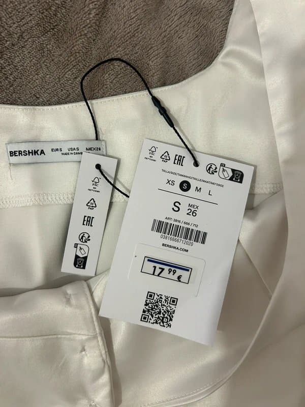 Bershka satin button front corset top bershka