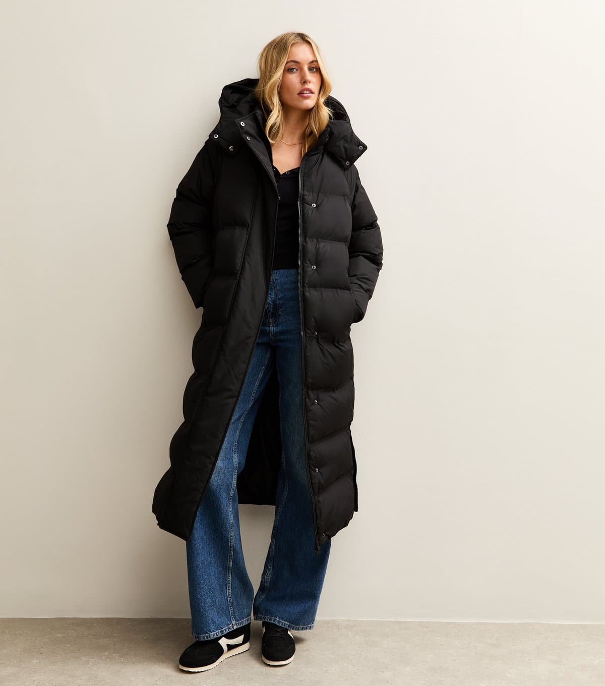 New Look Women's Tall Black Longline Puffer Jacket New Look