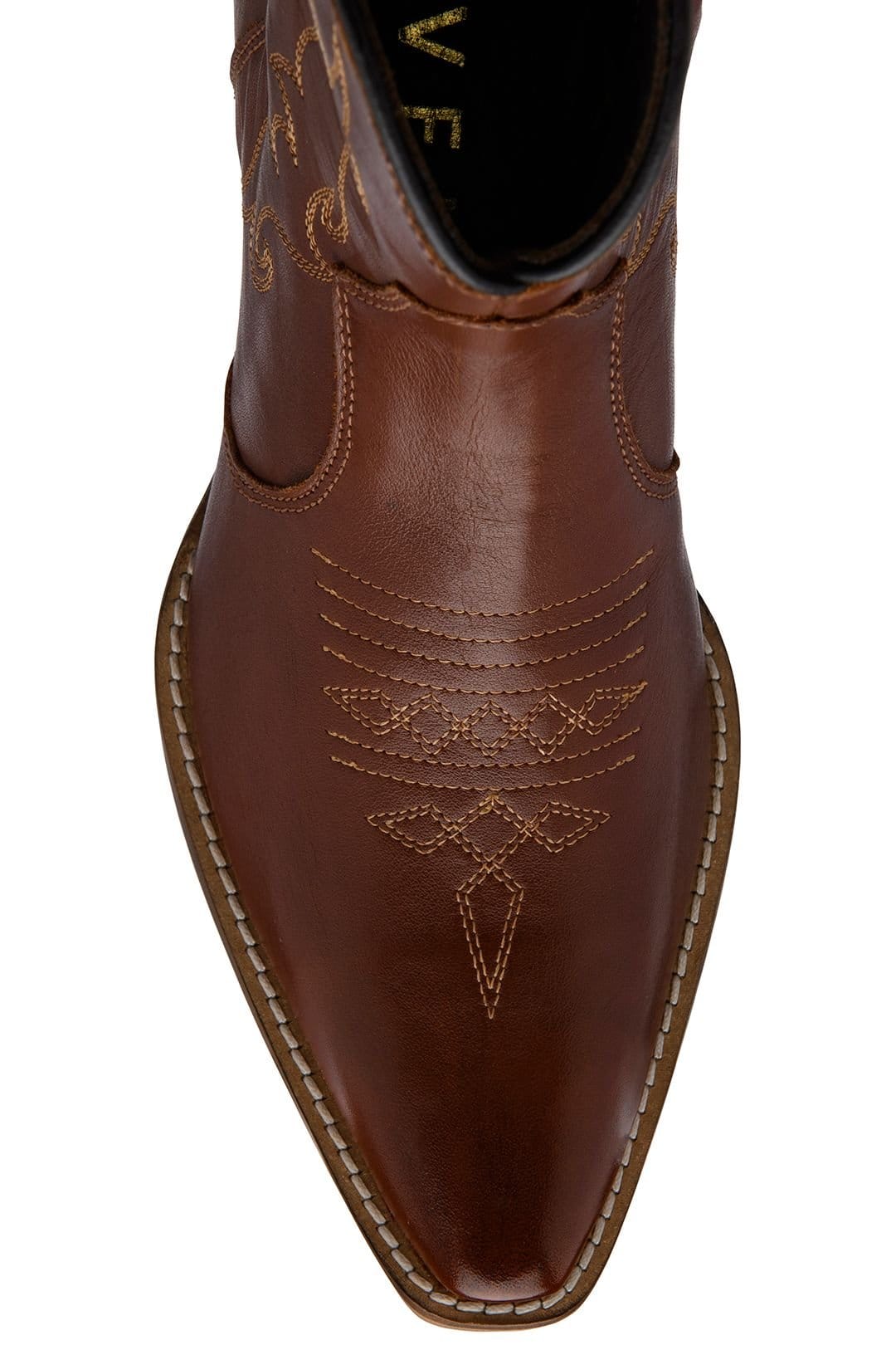 Ravel Ravel Women's Tan Leather 'Hayton' Cowboy Boots - 4