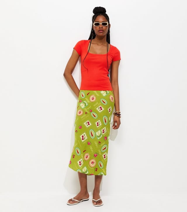 New Look Women's Bright Orange Square Neck Top New Look - 3