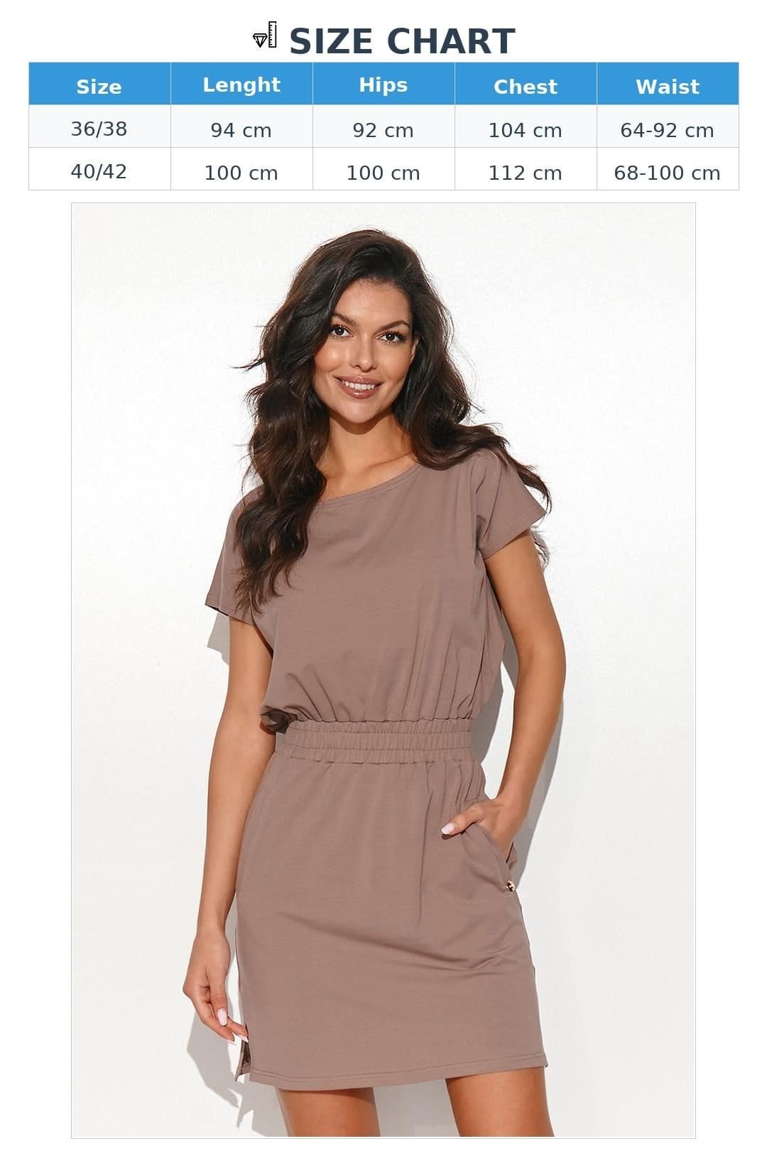 Love Lace Love Lace Women's Lightweight Knit Summer Day Dress in Taupe - 4