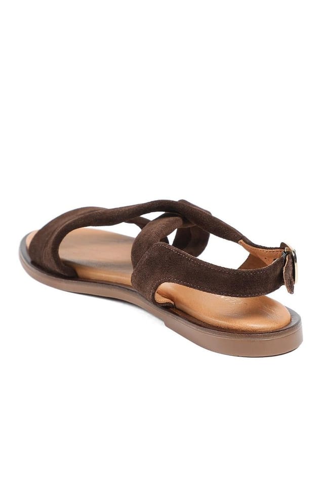 Jones Bootmaker Jones Bootmaker Women's Hali Leather Sandals in Brown - 3
