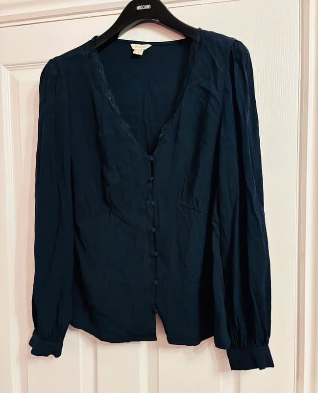 Monsoon Monsoon plunge milkmaid work smart party blouse top 12-14 same day post