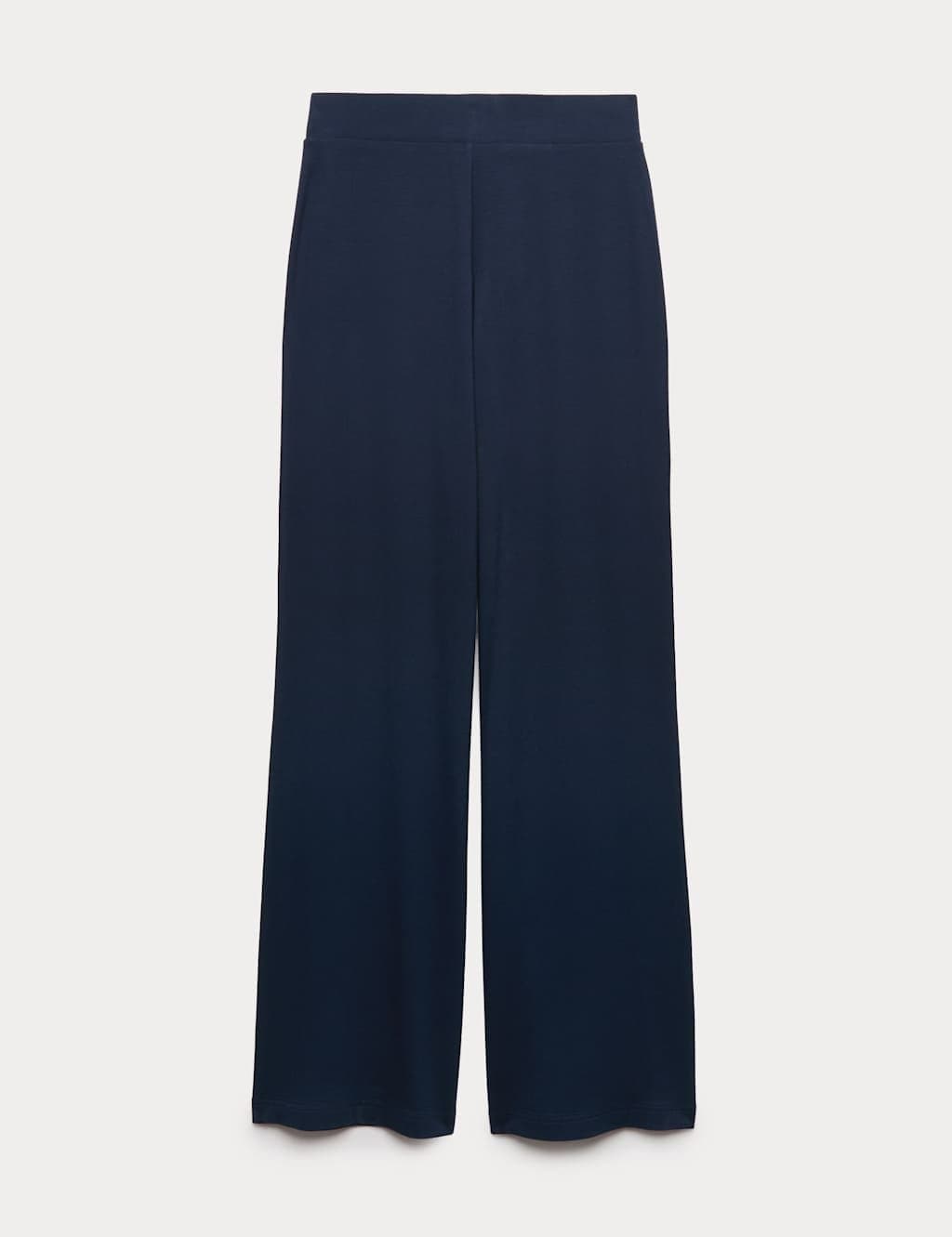 Marks & Spencer M&S Midnight Navy Jersey Wide Leg Trousers