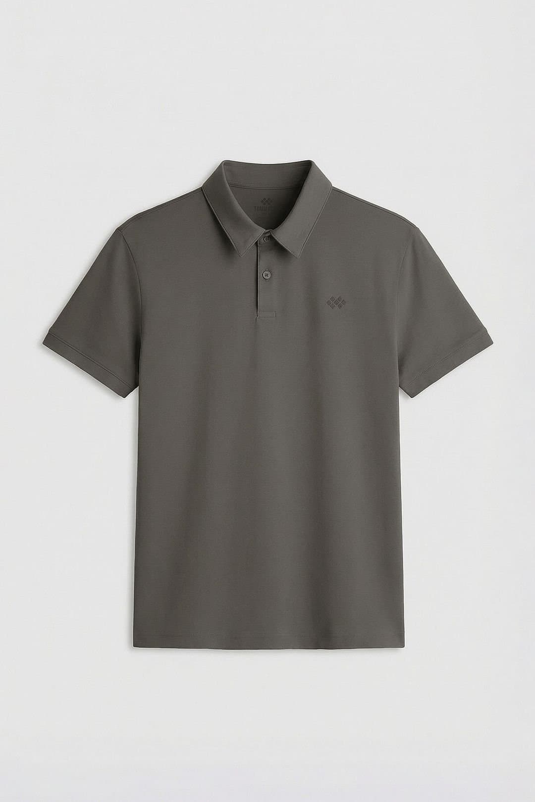 Tommy Life Tommy Life Men's Cotton Elastane Polo T-Shirt in Dark Grey