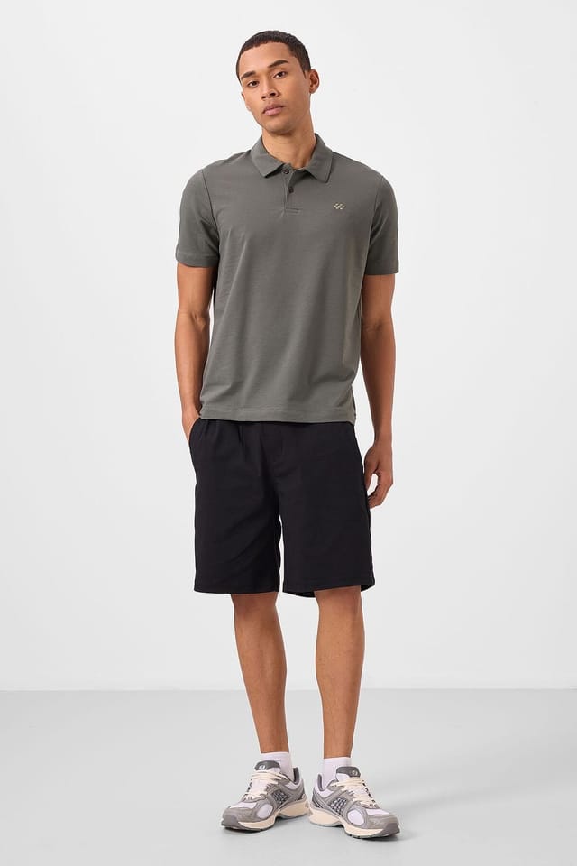 Tommy Life Tommy Life Men's Cotton Elastane Polo T-Shirt in Dark Grey - 2