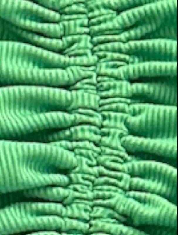 Boture Y2K Vibe Boture Green Balloon Sleeve Crop Top - Size S - Body Con Bodice Drawstring Detail