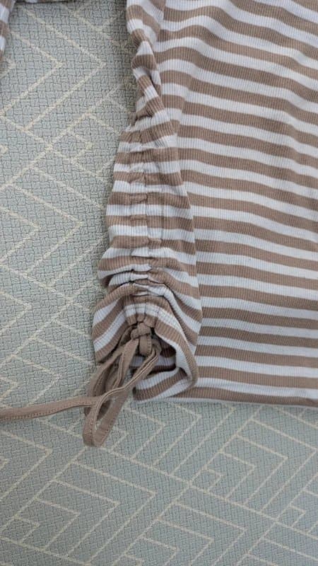 New Look New Look striped maternity top with ruched sides